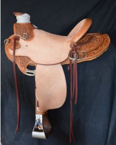 Wade Saddle Flower Carved Halfbreed-2